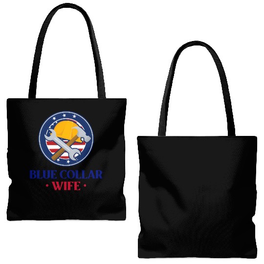 Blue Collar Wife Tote Bags (AOP)
