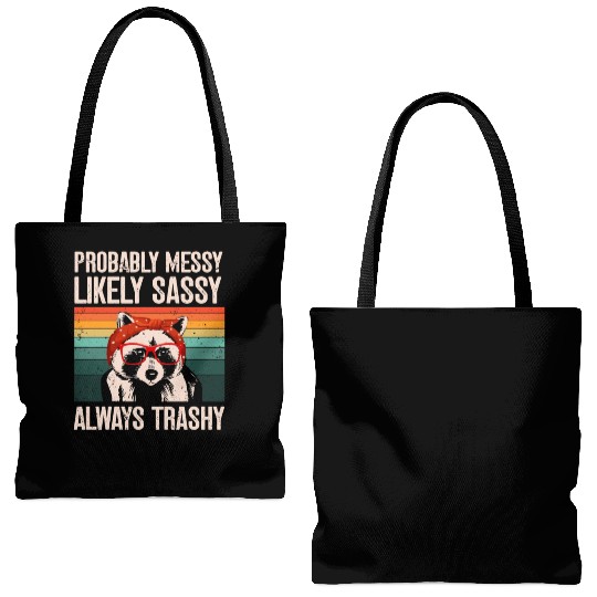Funny Raccoons Trash Panda Racoon Lovers Tote Bags (AOP)