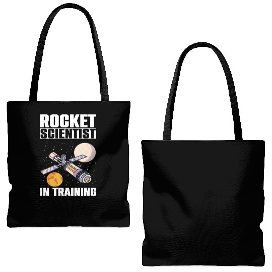 Rocket Scientist Studied Science In Training Tote Bags (AOP)