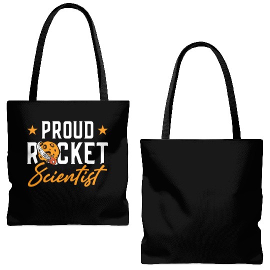 Proud Rocket Scientist Planet Space Ride Gift Tote Bags (AOP)