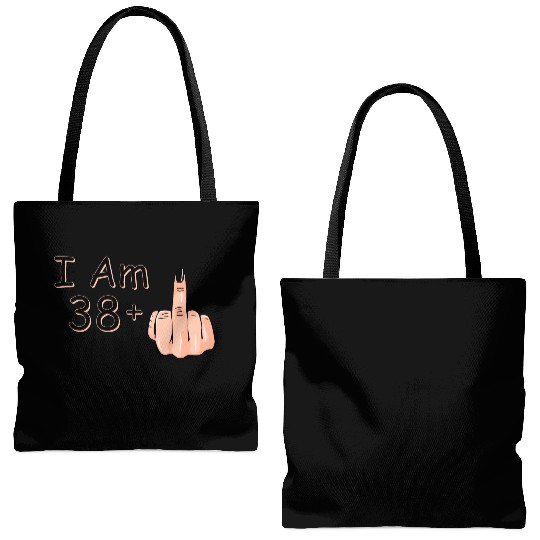 I Am 38 + 1 Middle Finger Tote Bags (AOP) I Am 38 Plus,