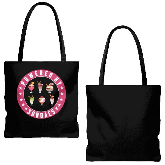 Powered By Sundaes Tote Bags (AOP)