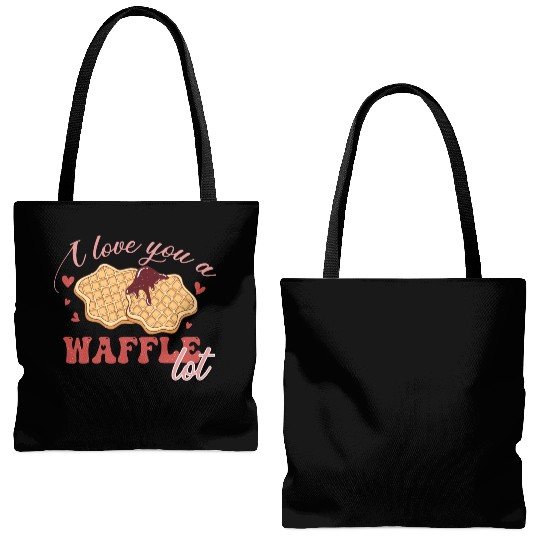 I Love You A Waffle Lot Tote Bags (AOP)