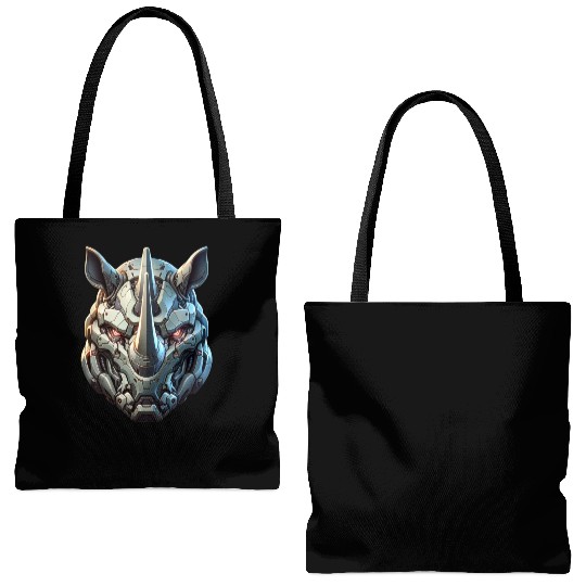 Rhinoceros mech Tote Bags (AOP)