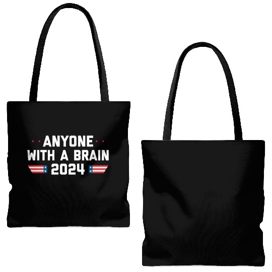 2024 Brain Vote Democracy Anti-Trump Tote Bags (AOP)