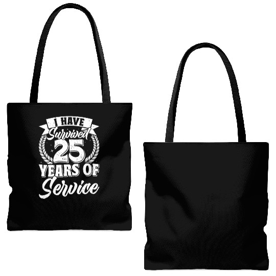 Service Anniversary Survived 25 Years of Service Tote Bags (AOP)