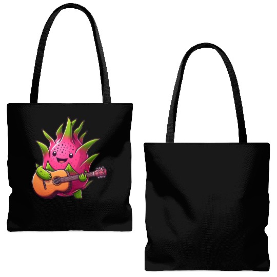 Dragon Fruit Jam: Playing the Guitar Tote Bags (AOP)