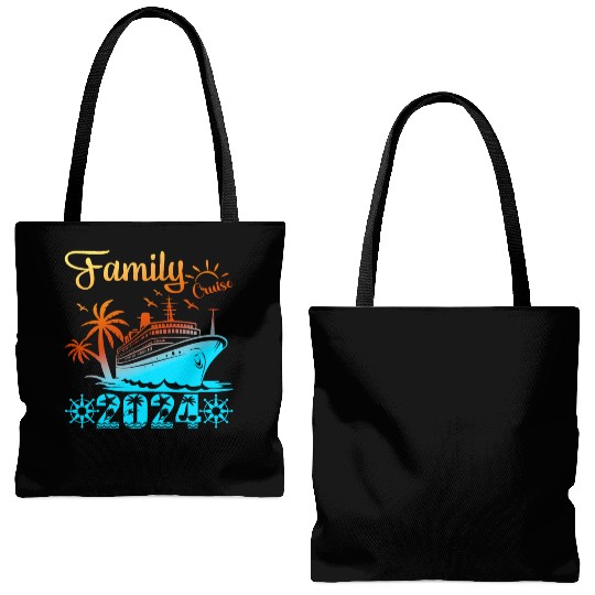 Family Cruise 2024 Funny Summer Vacation squad Tote Bags (AOP)