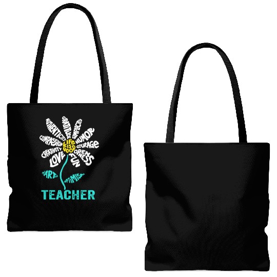 Teacher Daisy Tote Bags (AOP)