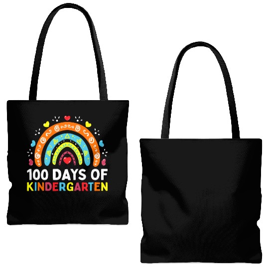 100 Days of Kindergarten School Teacher or Tote Bags (AOP)