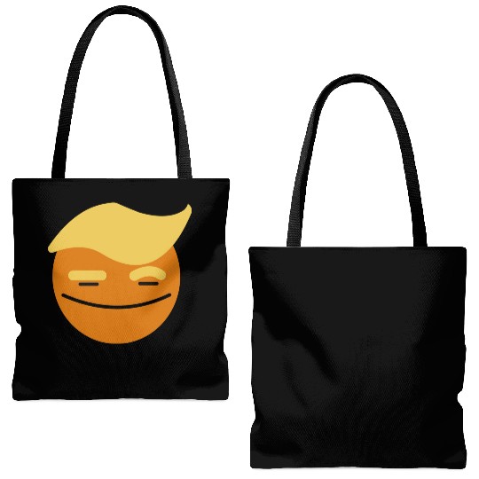 Support Donald J. Trump. Orange Trump Smile Face. Tote Bags (AOP)