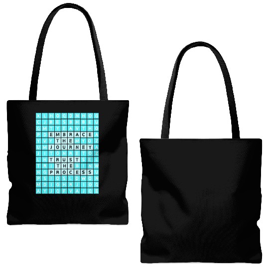 Embrace The Journey Trust The Process Tote Bags (AOP)