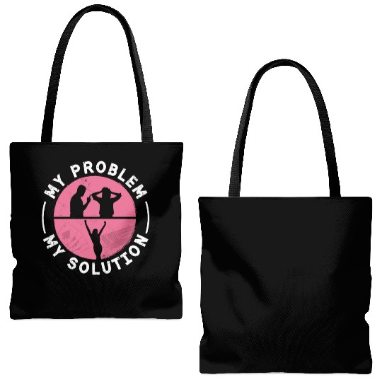 Cribbage Player My Problem My Pictogram Mom Dad Tote Bags (AOP)