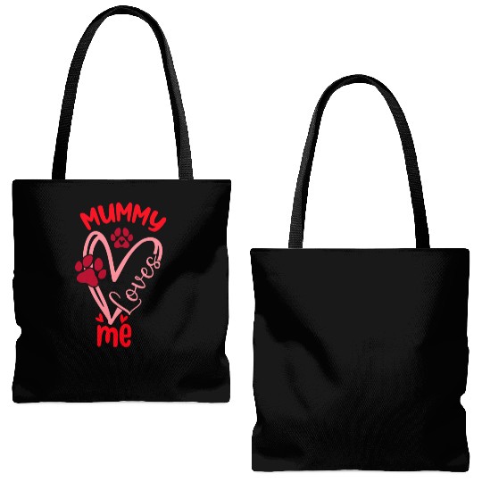Mummy loves me Tote Bags (AOP)