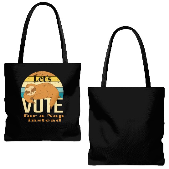 I Vote Pizza So Don't Blame Me Tote Bags (AOP)