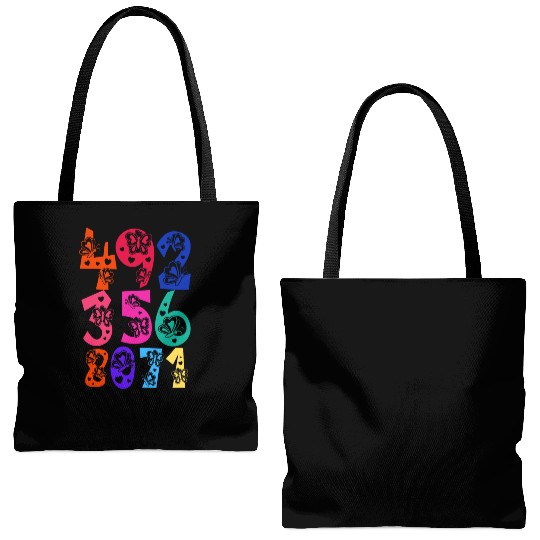 Butterfly Number Tote Bags (AOP)