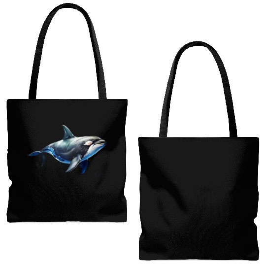 killer whale Tote Bags (AOP)