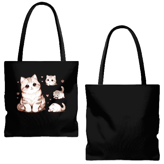 Lovely Felines Tote Bags (AOP)