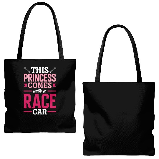 Funny Drag Race Drag Racing Gift Tote Bags (AOP)