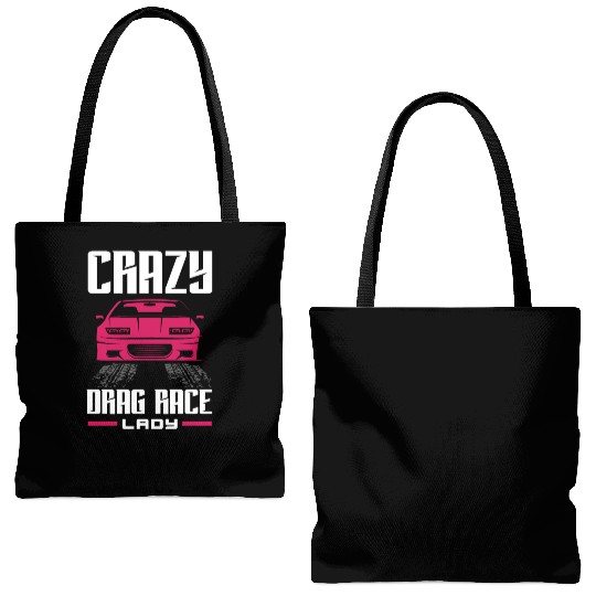 Funny Drag Race Drag Racing Gift Tote Bags (AOP)