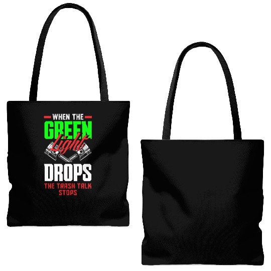 Funny Drag Race Drag Racing Gift Tote Bags (AOP)