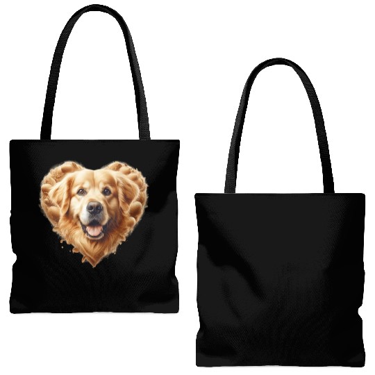 Golden Heart for Golden Retriever Tote Bags (AOP)