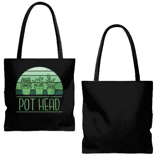 Green Thumb, Potted Plant Paradise Tote Bags (AOP)