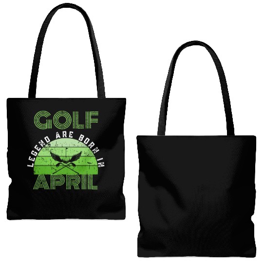 Golf legend are born in April Tote Bags (AOP)