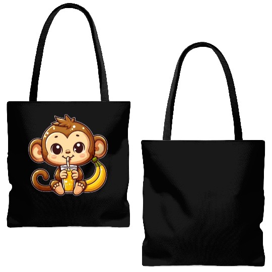 Monkey Business: Banana Juice Break Tote Bags (AOP)