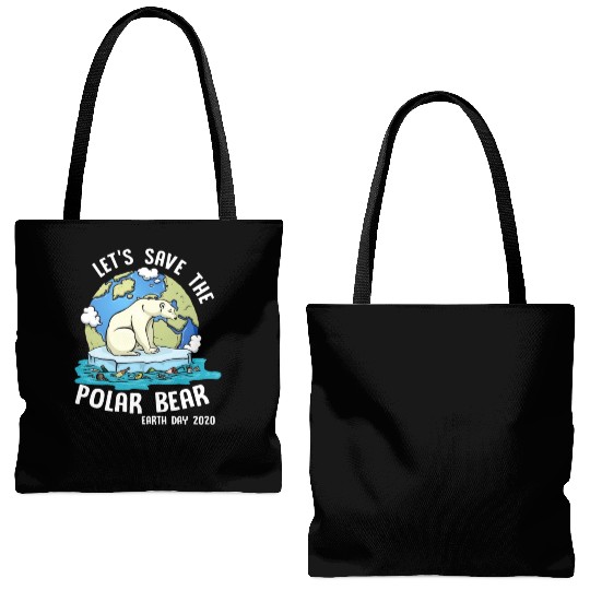 Save The Polar Bear Tote Bags (AOP)