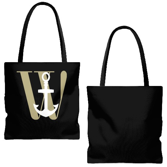 Wanchor W Anchor Essential,Hunter, pirate, ship Tote Bags (AOP)