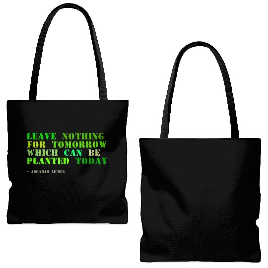 Plant sayings fake abraham lincoln quote Tote Bags (AOP)