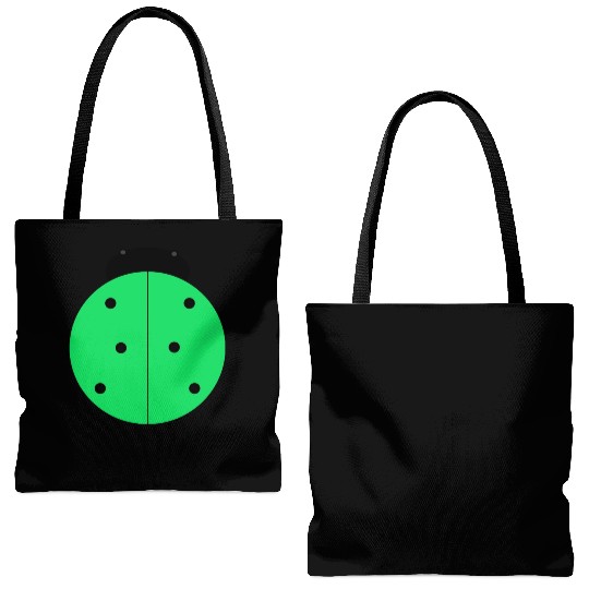 green ladybug Tote Bags (AOP)