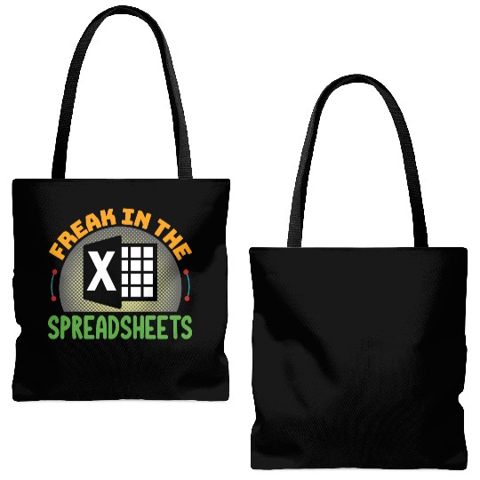 Freak In The Spreadsheets Funny Accounting Tote Bags (AOP)