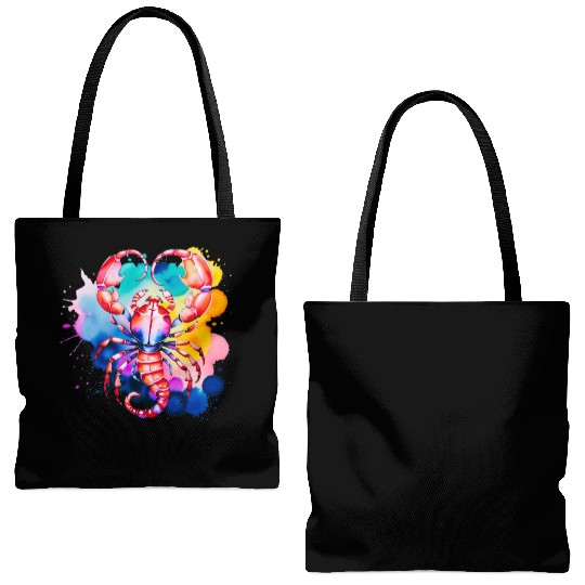 Color splash zodiac: Scorpio Tote Bags (AOP)