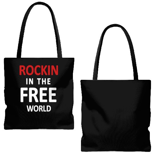 Neil Young Rockin In The Free World Tote Bags (AOP)