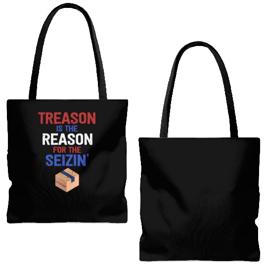 Treason is the Reason for the Seizin FBI Raid Tote Bags (AOP)