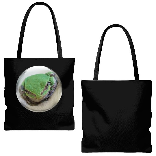 Life In a Bubble Collection - Frog Eyes Looking 4U Tote Bags (AOP)