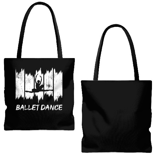 Funny Ballet Dancer Tote Bags (AOP)