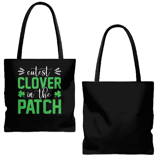 Cutest Clover In The Patch Patrick's Day Tote Bags (AOP)