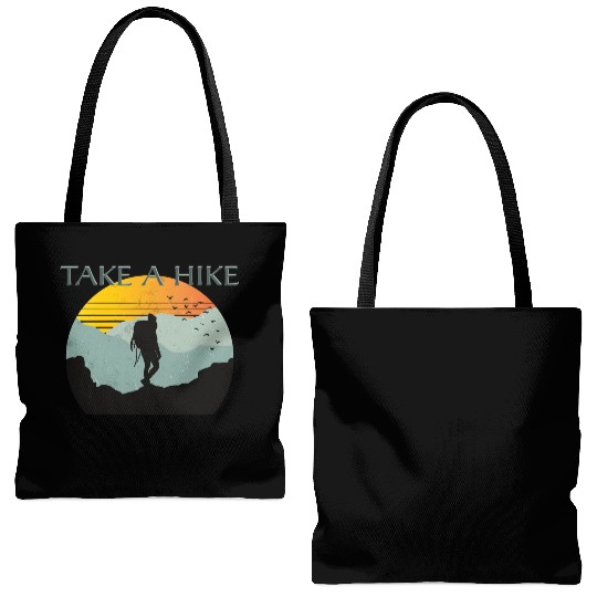 TAKE A HIKE Tote Bags (AOP)