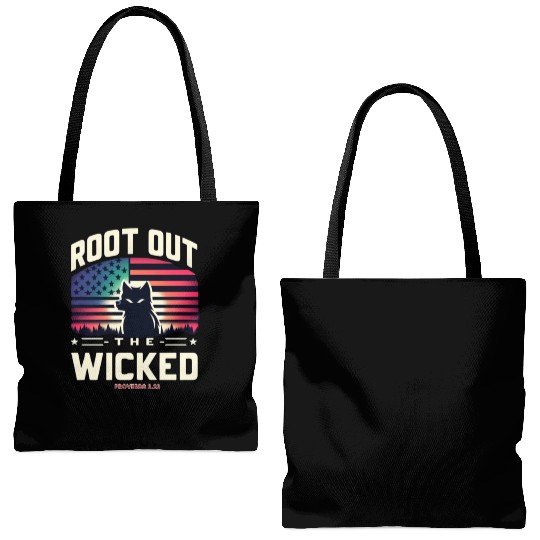 ROOT OUT THE WICKED PROVERBS 2:22 2024 ELECTION Tote Bags (AOP)