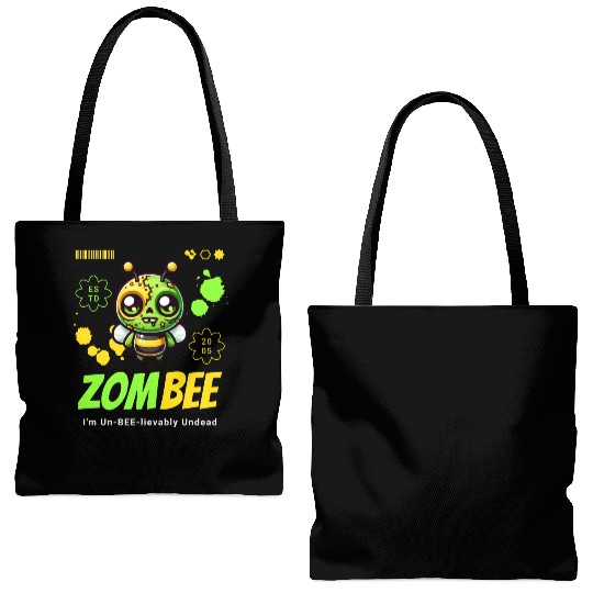 [THAO store] - Funny Zombie Bee Cartoon Cute Quote Tote Bags (AOP)