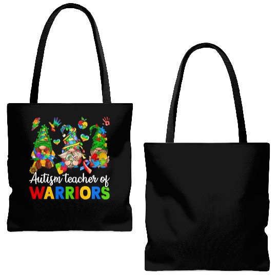 Autism Teacher Of Warriors Gnomes Tote Bags (AOP)