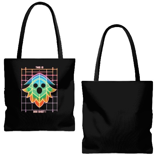 THIS IS BOO SHEET!, neon colors Tote Bags (AOP)