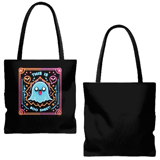THIS IS BOO SHEET! Version 2, neon colors Tote Bags (AOP)