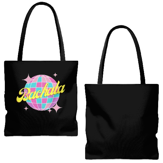 Bachata dance neon color disco ball Tote Bags (AOP)