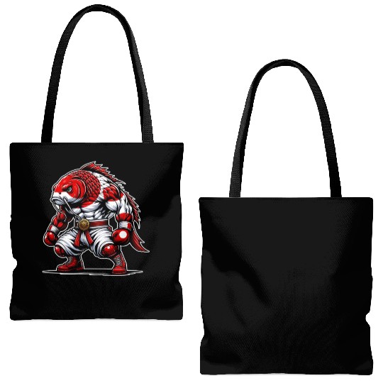 Koi fish national flag of Japan Tote Bags (AOP)