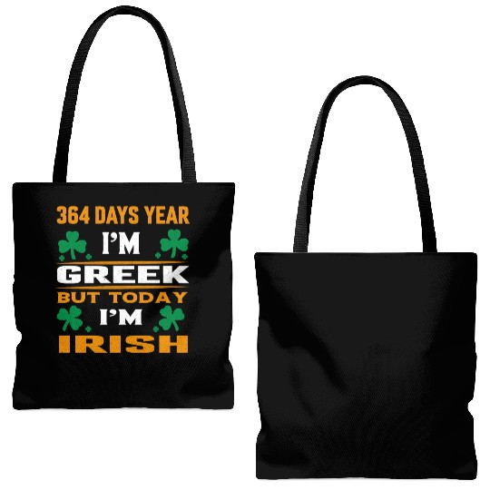 Greek Today, Irish St. Paddy's Tote Bags (AOP)