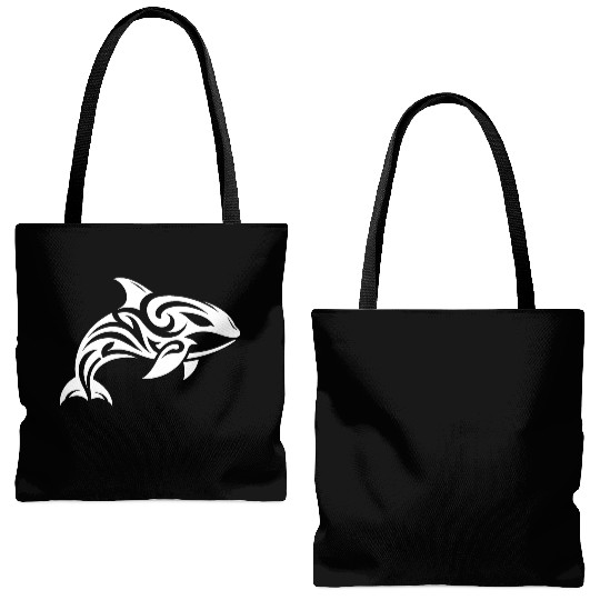 Pretty orca T Tattoo style Tote Bags (AOP)